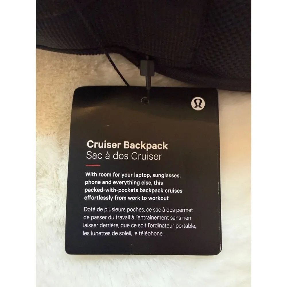 lululemon athletica Black Cruiser Multi-Pocket Everyday Backpack